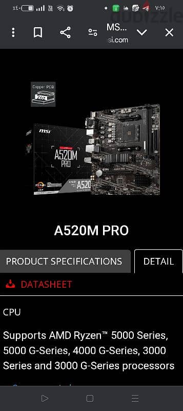 For sale New AMD AM4 Msi A520m pro motherboard 0