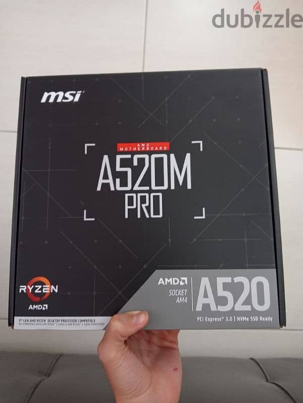 For sale New AMD AM4 Msi A520m pro motherboard 1