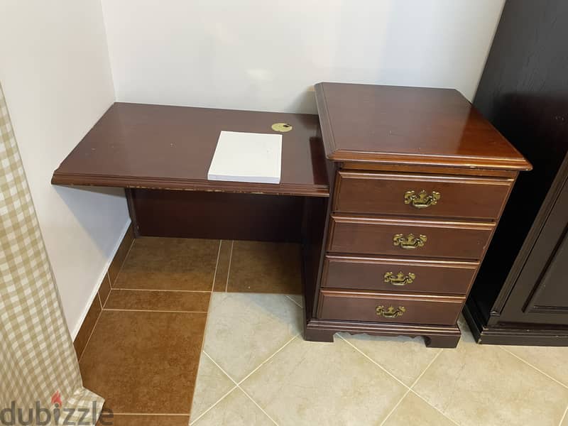 Custom made pure wooden computer table 4