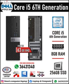 DELL CORE i5 6th Generation Computer 8GB RAM + 256GB SSD (FREE WIFI) 0