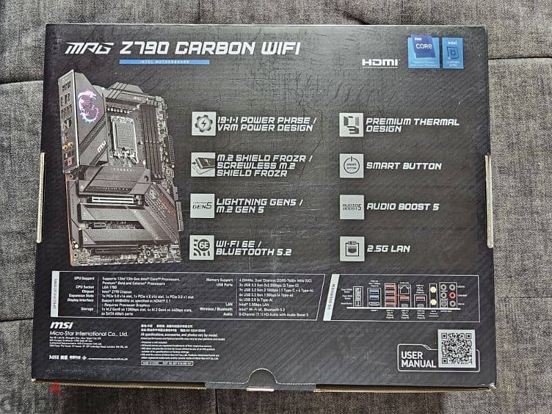 Msi z790 carbon wifi motherboard 1