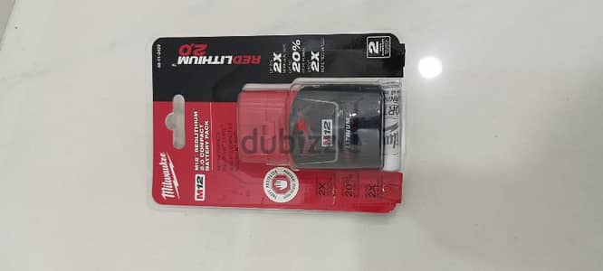 New Genuine Milwaukee M12 Red Lithium Battery 12V 2AH