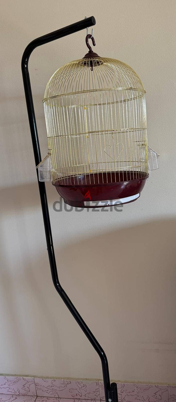 Birds Golden Cage with stand 2