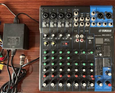 Yamaha MG10XU Mixing Console and Proel Portable Speaker