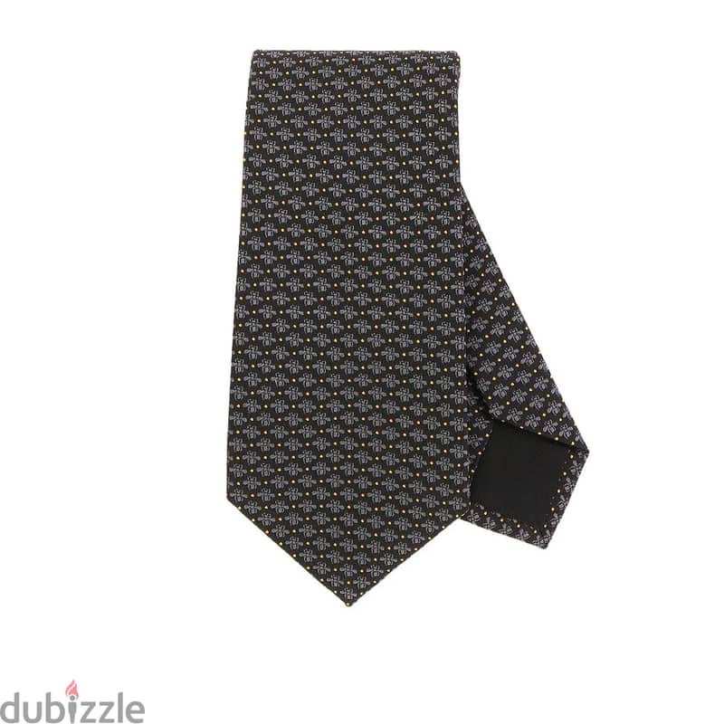 Gucci Bee embroidered silk tie 2