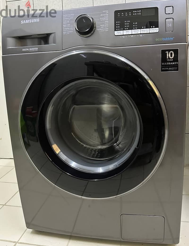 SAMSUNG (WW80J4210GXSG) Front Loading with EcoBubble™, 8 Kg 1