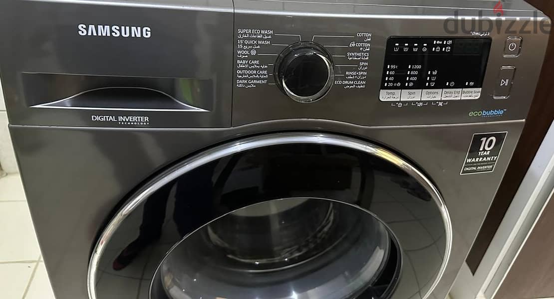 SAMSUNG (WW80J4210GXSG) Front Loading with EcoBubble™, 8 Kg 2