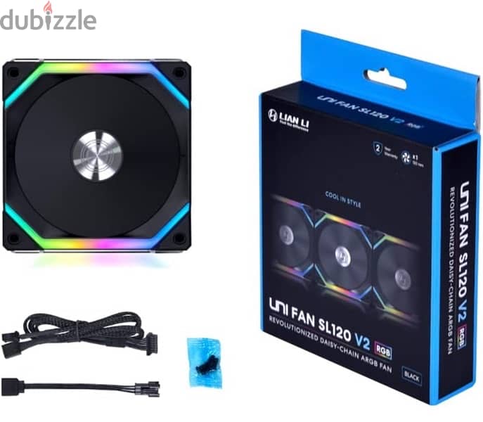 5x Lian Li UNI Fan SL120 V2 RGB Black Single Pack —NEW SEALED— 1