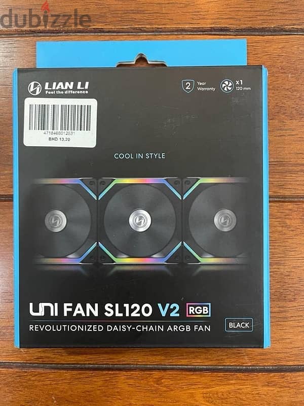 5x Lian Li UNI Fan SL120 V2 RGB Black Single Pack —NEW SEALED— 3