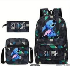 new stitch backpack with lunch bag, and pencil bag packed 0