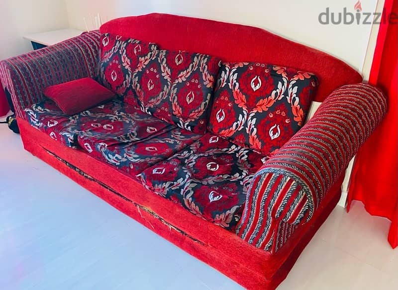 URGENT SALE. ! 3 seater sofa ( partially damaged ) 1