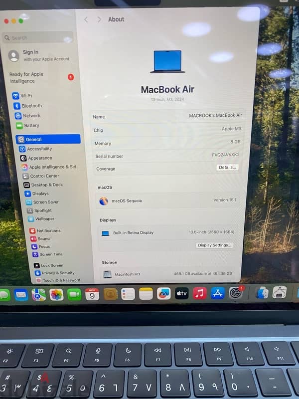 Used MacBook Air 13inch M3 512GB 1