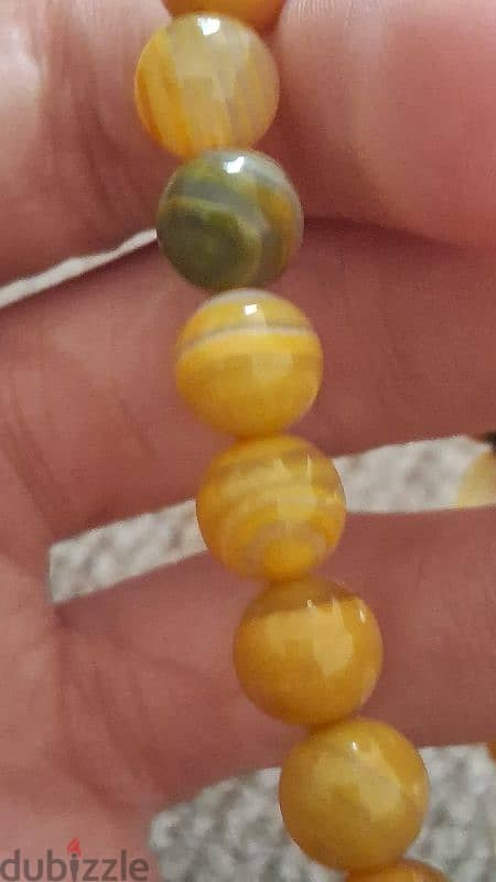 Bumblebee agate gemstones crystals bracelet عقيق النحل 2