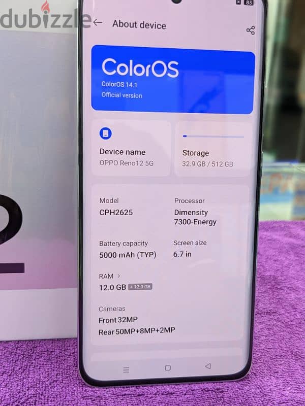 Oppo Reno 12 5g for sell 2