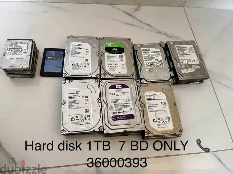 hard disk 1 TB &500 GB 0