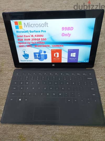 Microsoft laptop  Core i5 8GB RAM 256GB SSD