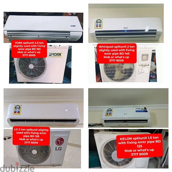 variety of splitunit in good condition for sale with delivery 0