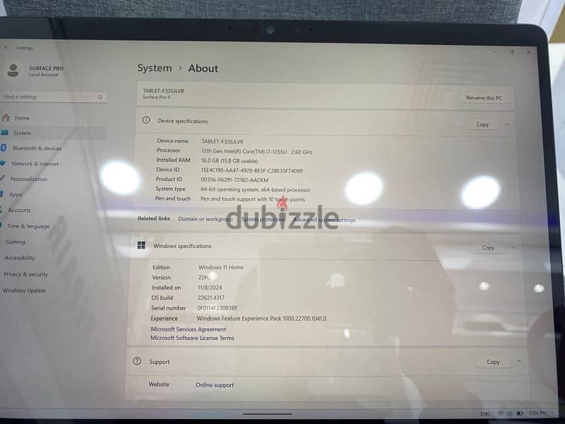 MICROSOFT SURFACE PRO 9 USED AVILABLE NOW 3