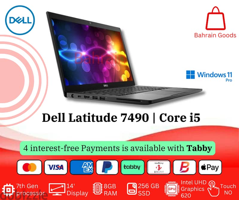 Dell Latitude 7490 Laptop | 14' Display | Intel Core i5 7th Gen 0