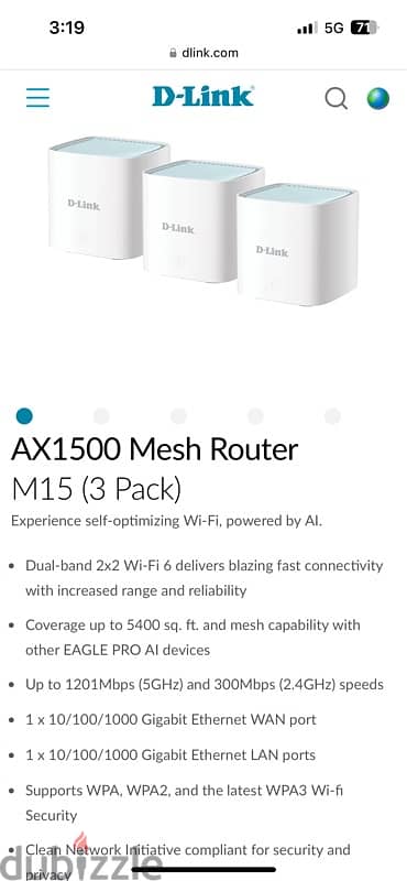 mesh WiFi 6 D-link 3