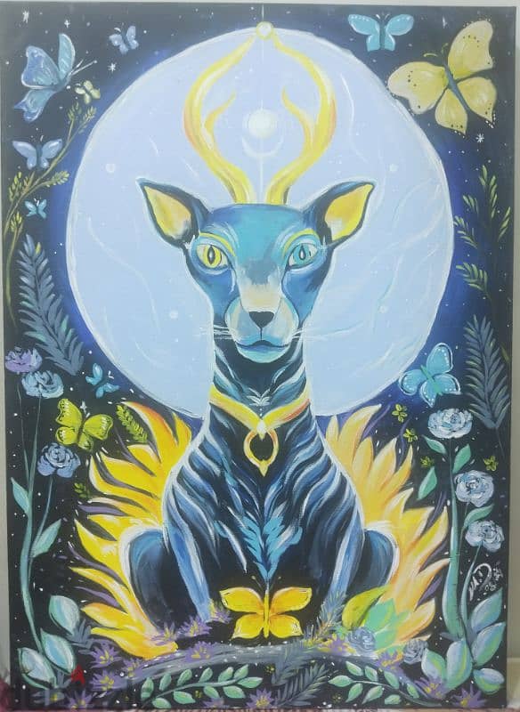 spiritual animal Contemporary oil art ( winsor&newton) 9