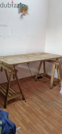 Desk, birch, 155x65 cm heavy one 0