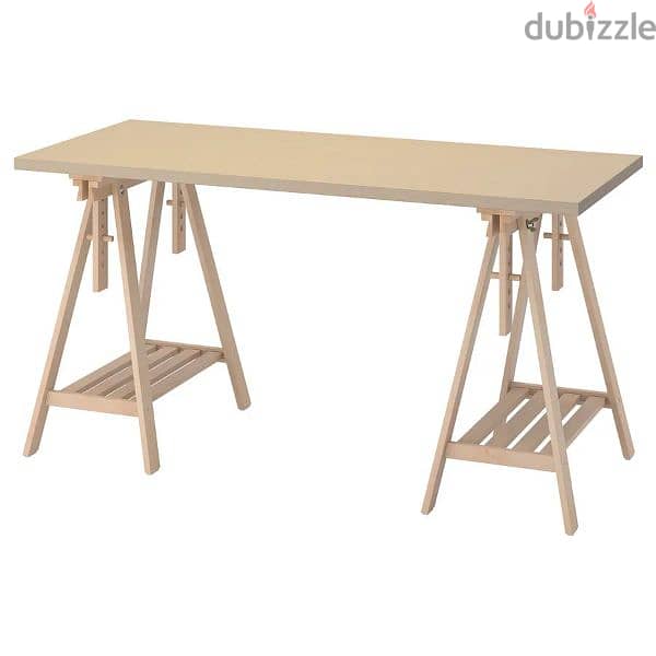 Desk, birch, 155x65 cm heavy one 1