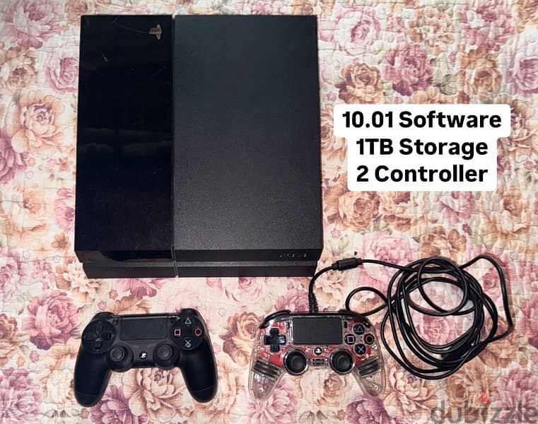 PS4 1TB 10.01 Software with 2 Controllers 0