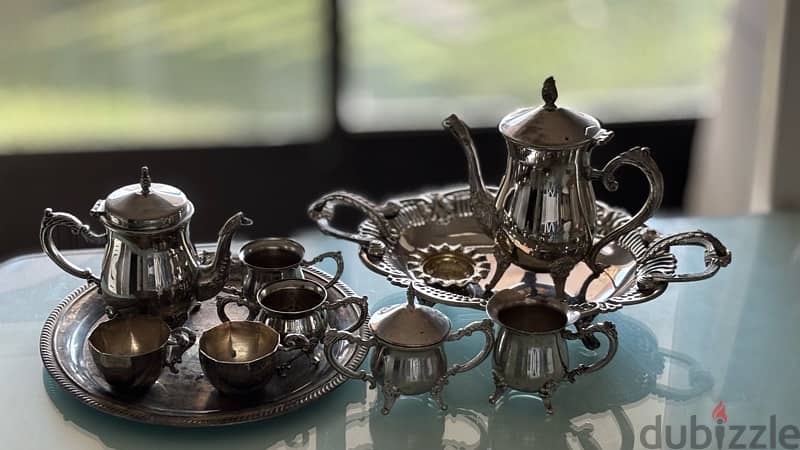 antique silver vintage tea set 1