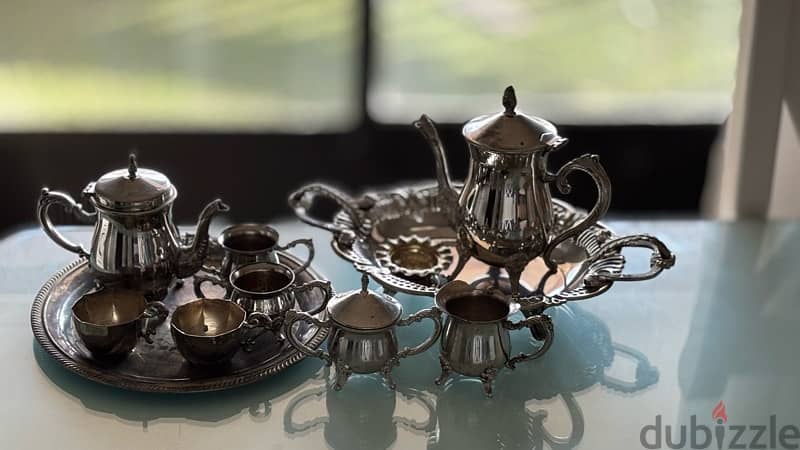 antique silver vintage tea set 2