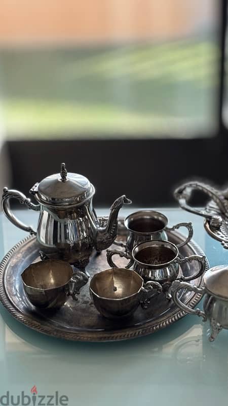 antique silver vintage tea set 3