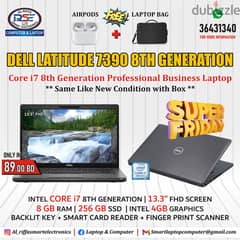 Super Friday Offer DELL i7 8th Gen Laptop 8GB RAM (FREE BAG + AirPods) 0