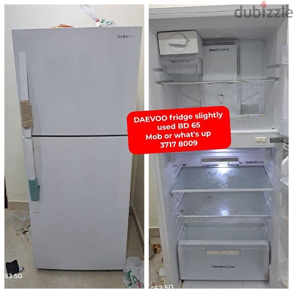 DAEVOO fridge and other household items for sale with delivery 0