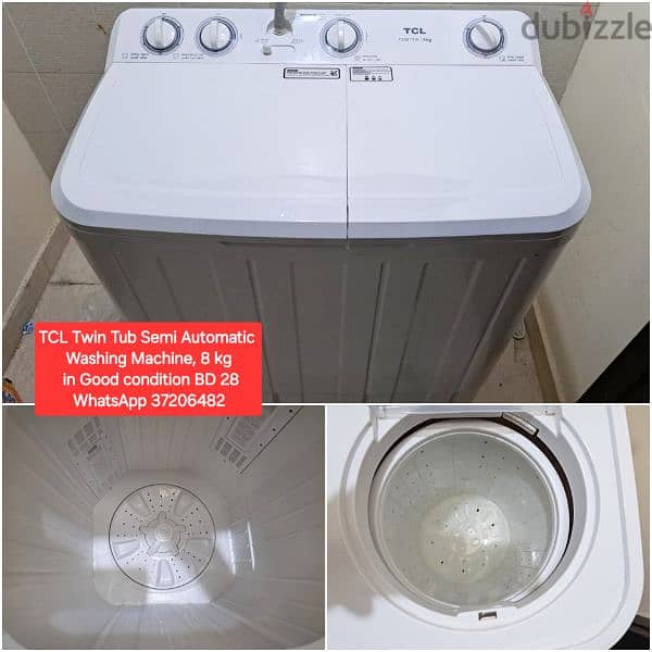 Semi automatic washing machine and other items for sale with Delivery 0