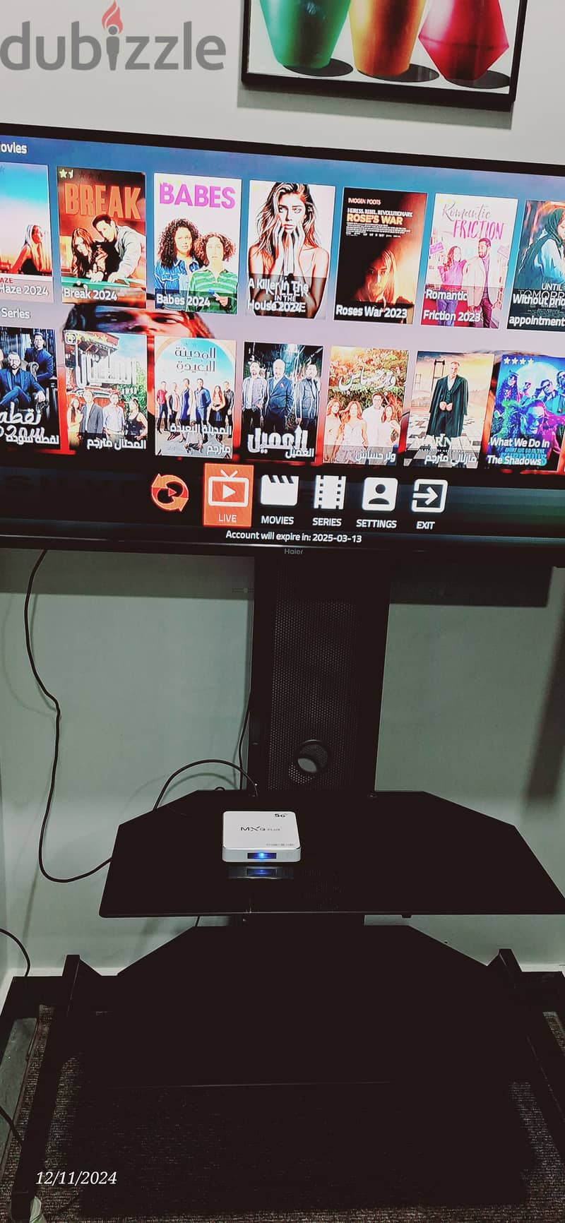 Haier tv (not smart)+tv box with 6 months subscription 1