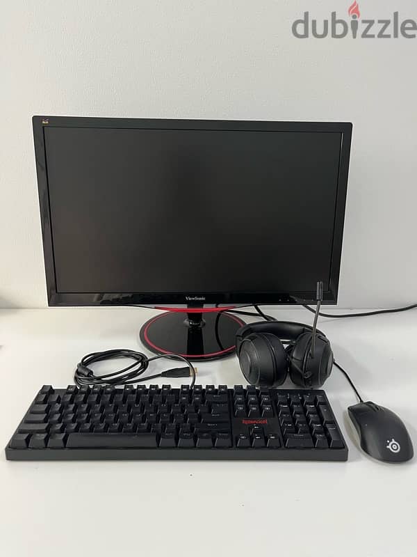 Gaming Monitor+Keyboard+Mouse+Headset 0