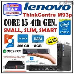 Special Offer Lenovo Tiny PC Core I5 4th Generation Ram 8GB 256GB SSD 0