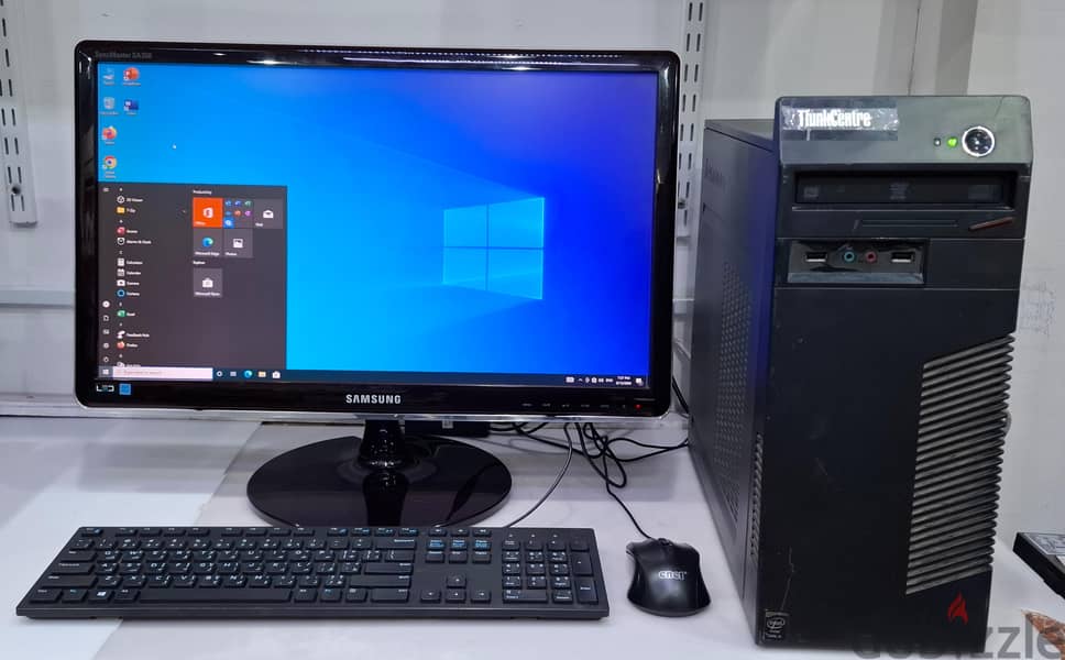 LENOVO Core i7 Computer Set 16GB RAM AMD Radeon GPU 20" HD Monitor 1