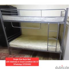 Single bunk bed with mattress and other items for sale 0