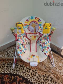 Bright Starts Playful Pinwheels Vibrating Baby Bouncer 0