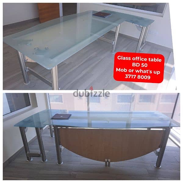 Office glass table and other household items for sale with delivery 0