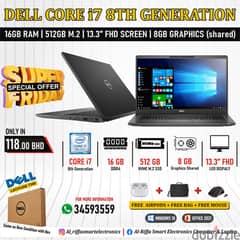 Super Friday Offer DELL i7 8th Generation Laptop 16GB RAM + 512GB SSD 0