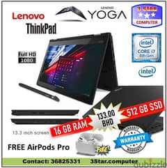 Yoga X390 Core i7 8th Generation 16GB RAM 512GB SSD M. 2 13.3"Touch Scr 0