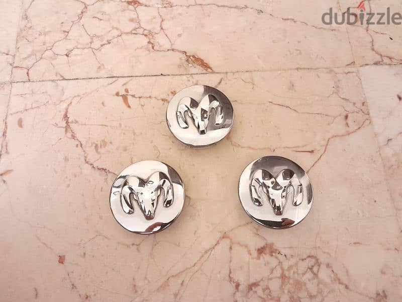 Dodge 3PC Set Chrome Wheel Hub Center Caps Covers 54mm 3 BD pick up 1