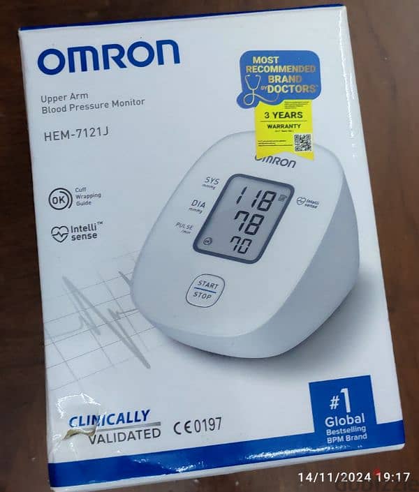 Omron upper arm bp monitor - new  Msg for price 1