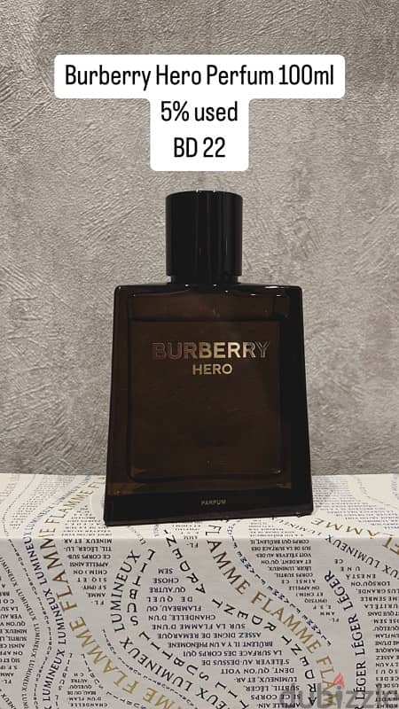 Burberry Hero Parfum - 100ml - Used perfume 0