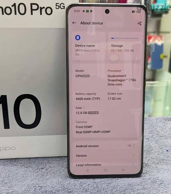 oppo Reno 10 pro 5g 12+12gb 256gb full box 100bd fixed last 1