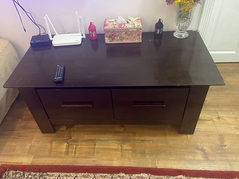 Center table/ Coffee table Wood with drawers 1