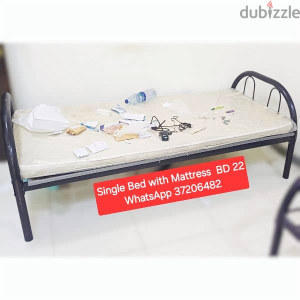 Single bed with mattress and other items for sale with Delivery 1