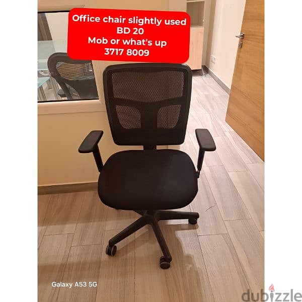 Office chair and other household items for sale with delivery 0